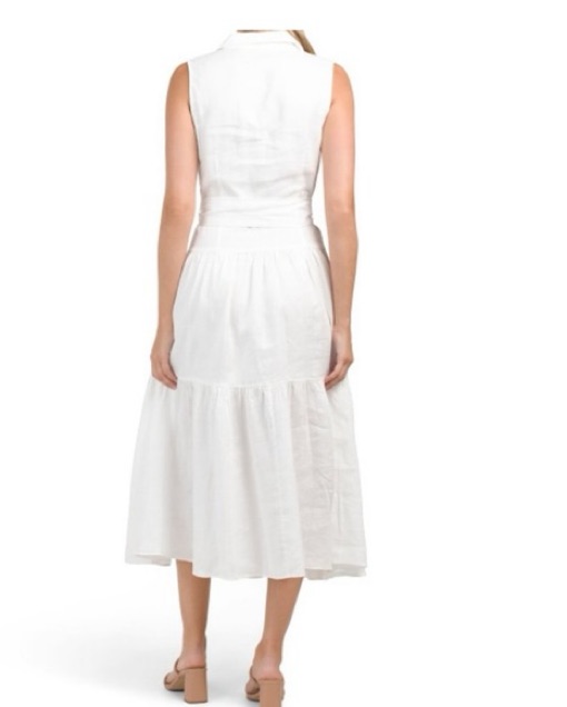 chinese dress ladies Neriah Tied Shoulder Tiered Lace Mini Dress White L main image 0