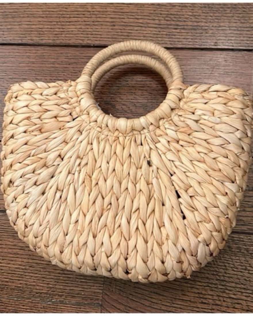 Bride Pom Pom Straw Bag - Image 2