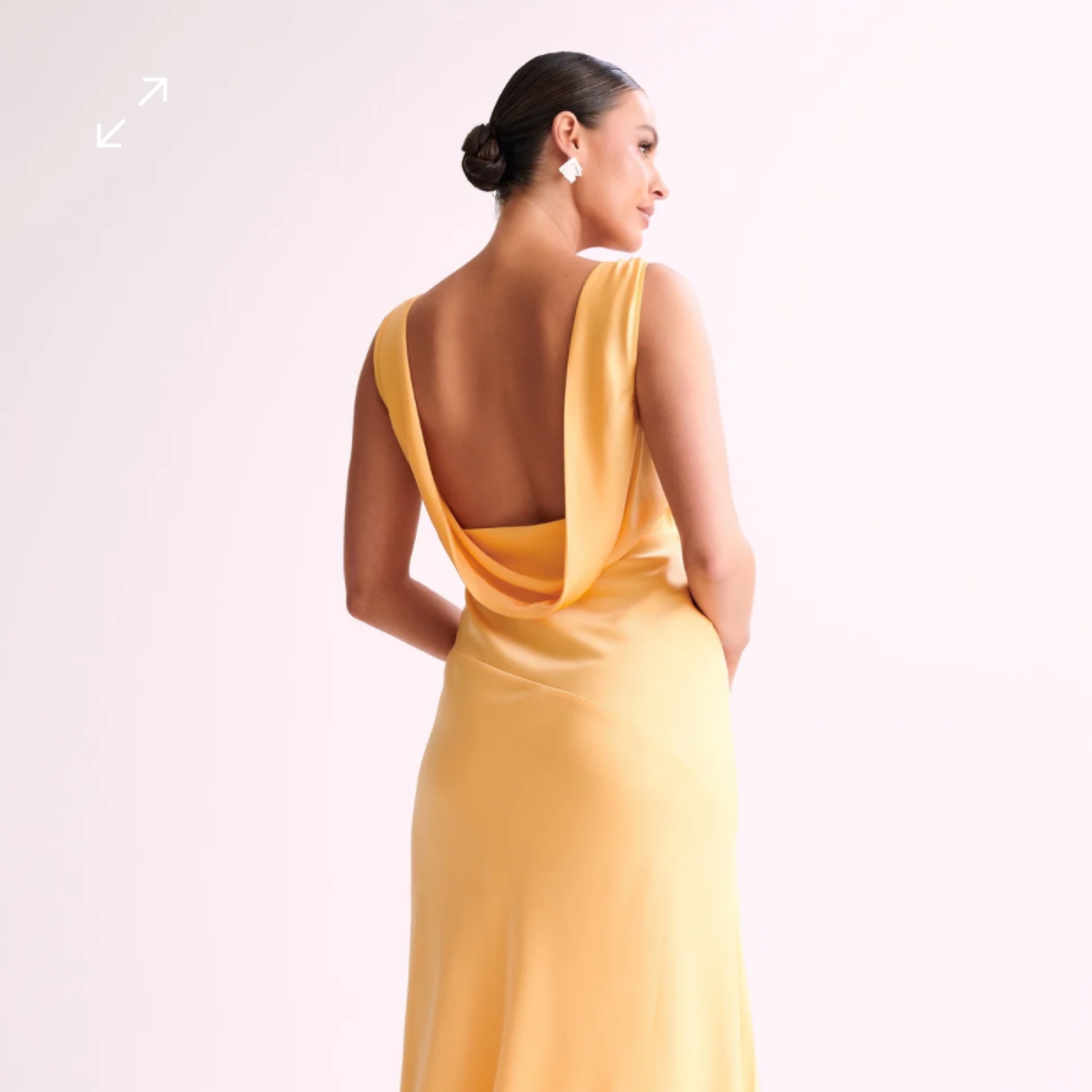white christmas dresses Mabel Off Shoulder Chiffon Maxi Dress - Lemon main image 1