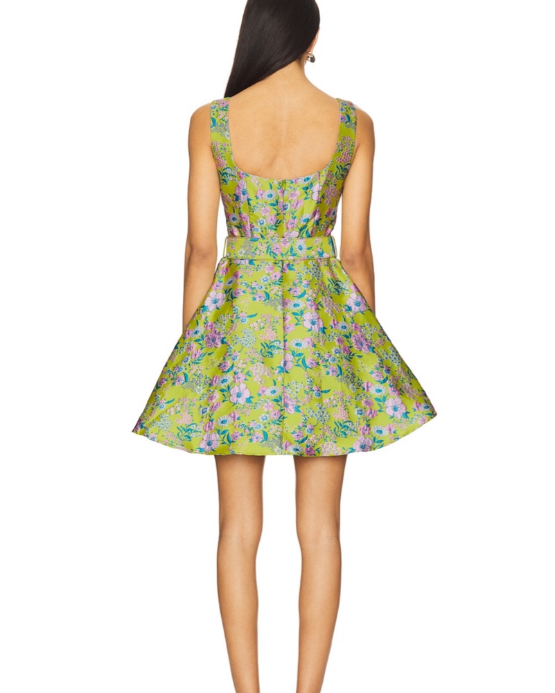 green emerald velvet dress Nola Off The Shoulder Mini Dress in Green
