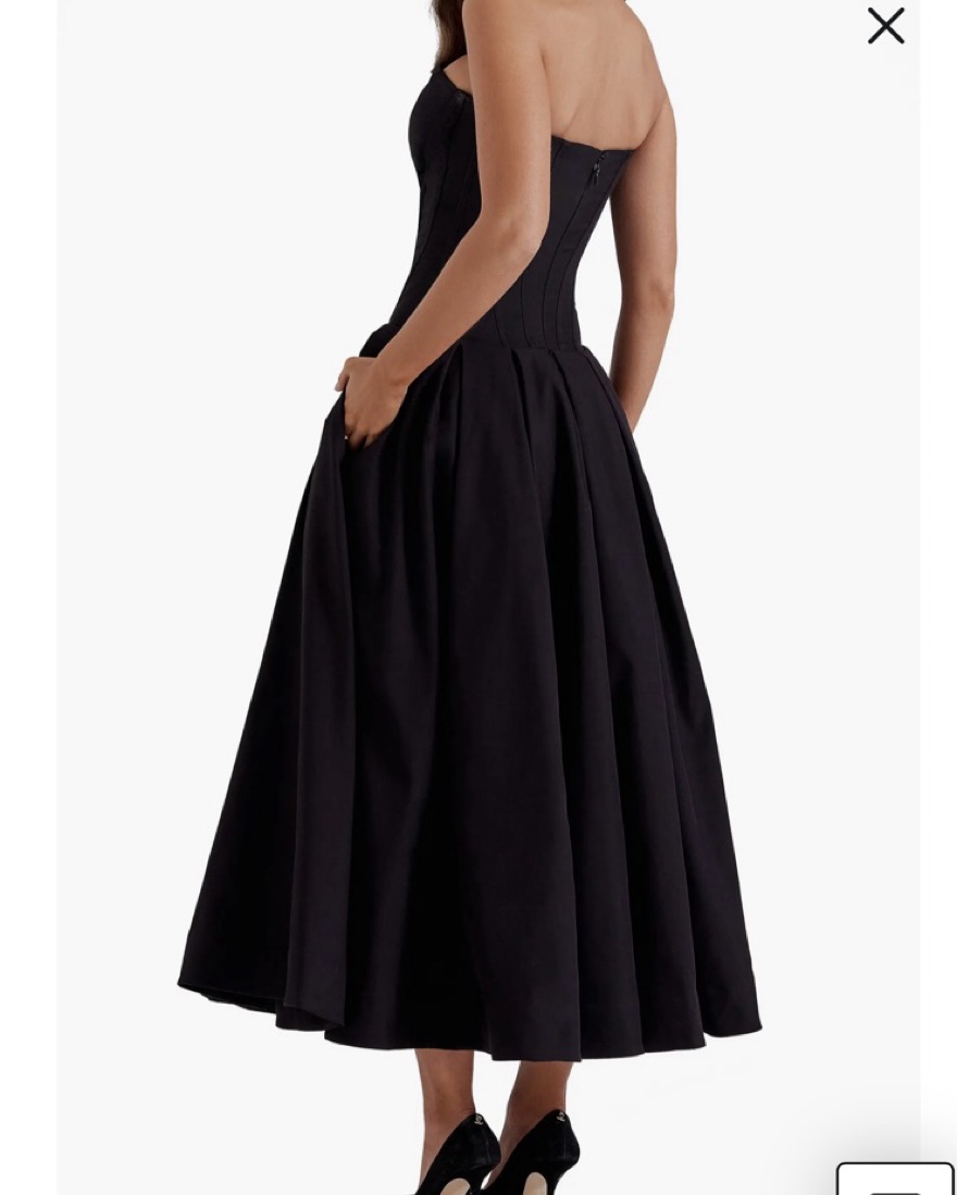 Lady Strapless Midi Dress by House of CB - Pickle