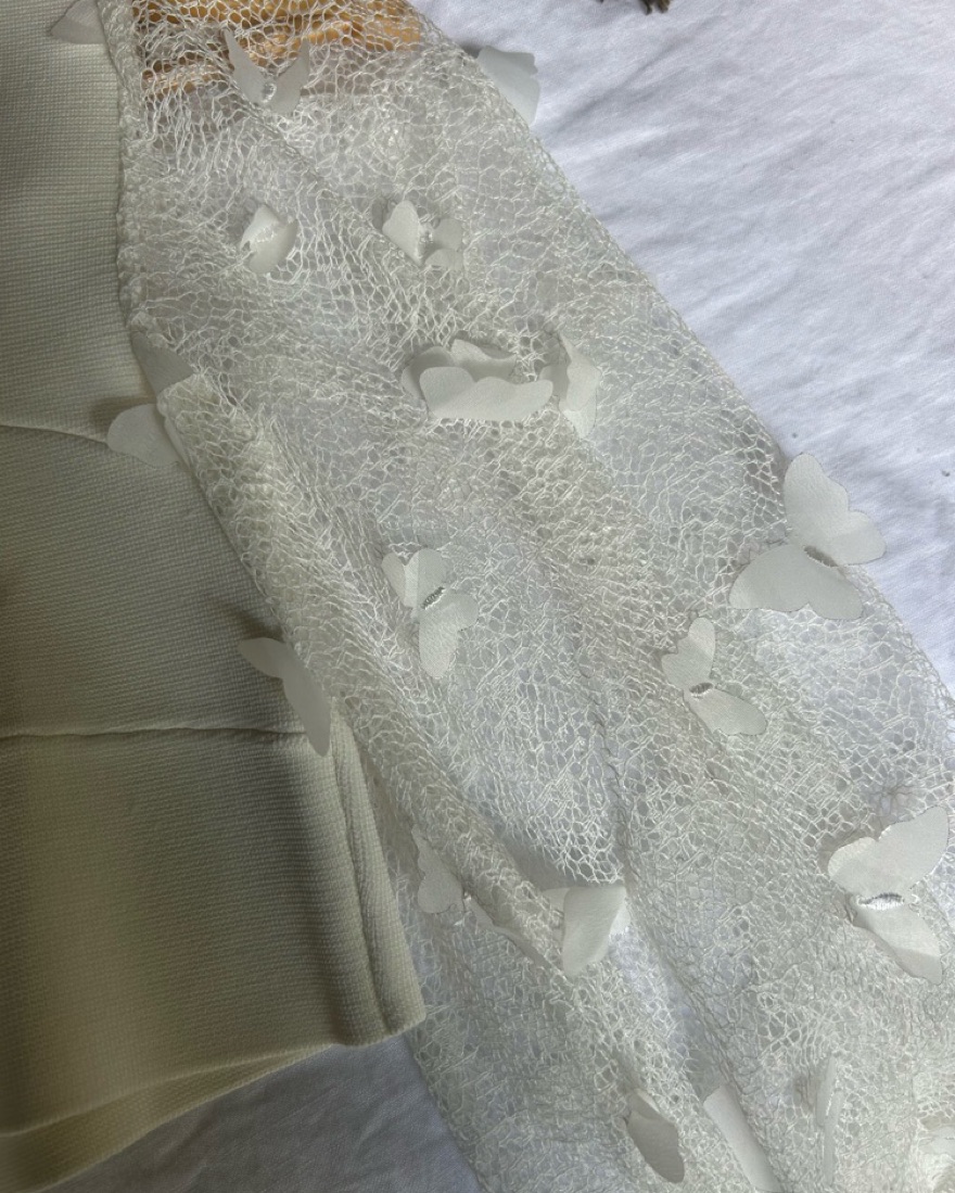 White Free People Butterfly Crop Top - Image 2