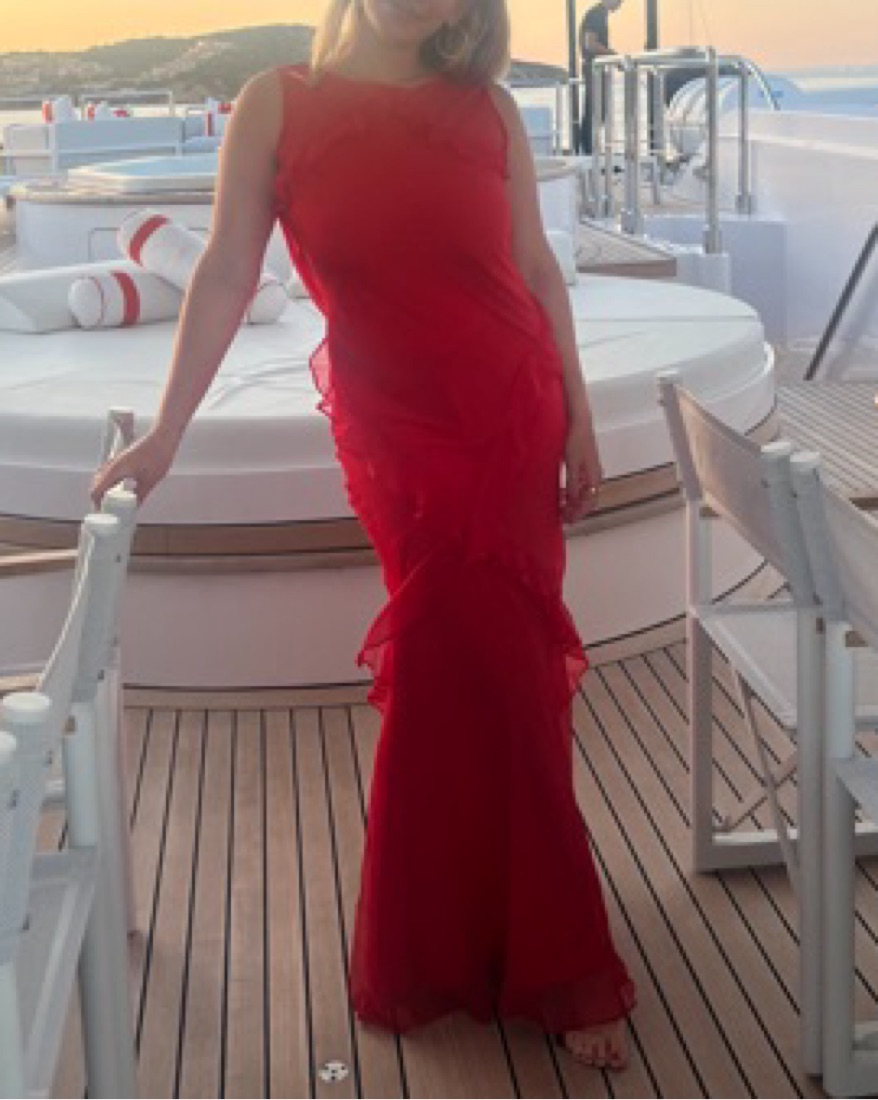 strapless open back dress Marcella | Sleeveless Minna Dress in Red | Women's Size XXS | European Poplin Cotton main image 1