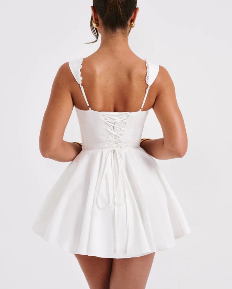 babyboo white dresses Lavender Tunic Style Lyrical Dress with Rhinestones – Crystal Couture