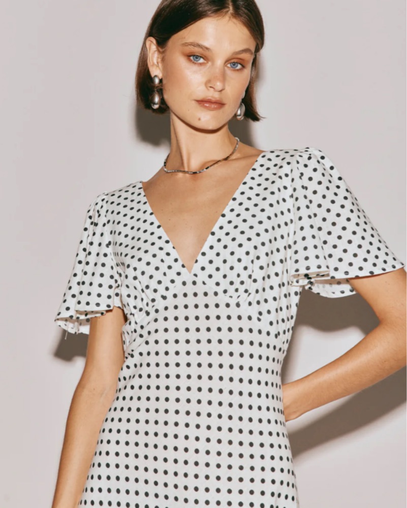 knee length dresses for ladies Pretty Woman Polka Dot Dress  Shiloh Style