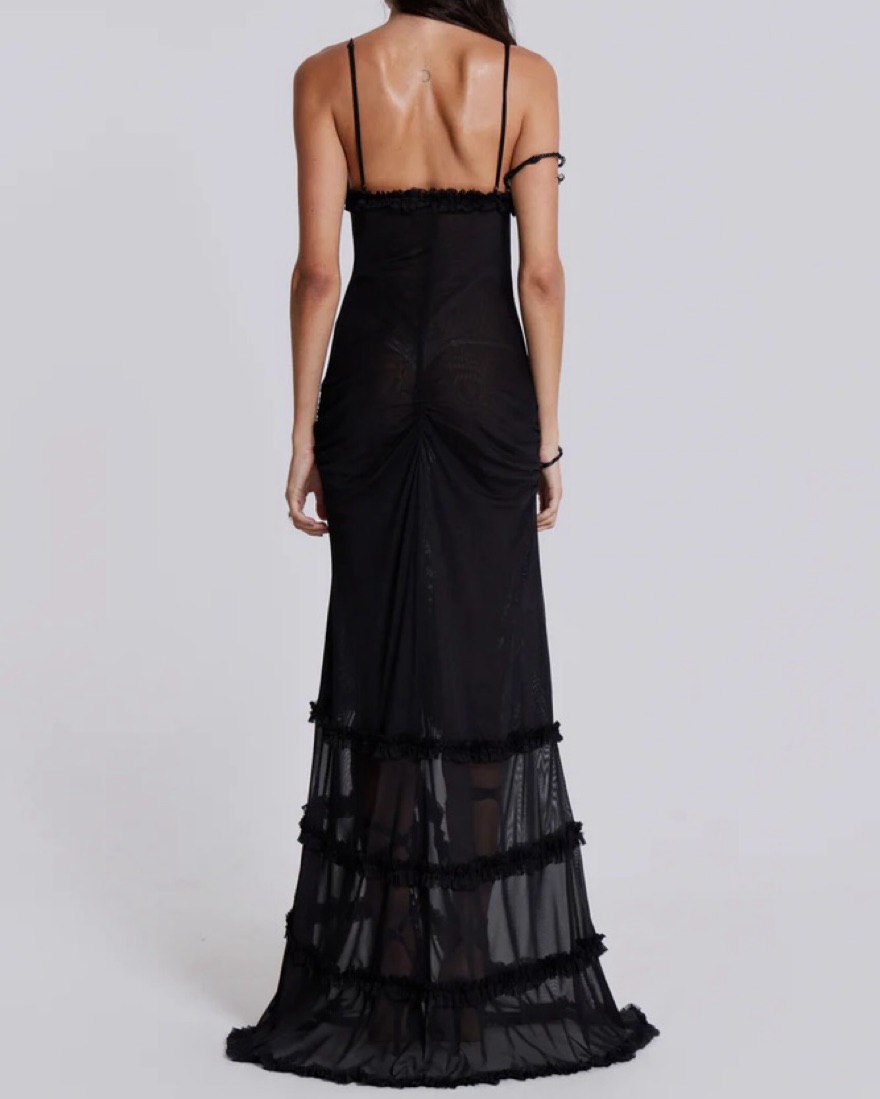 Jaded London Fatale Maxi Dress In Black by Jaded London - Pickle