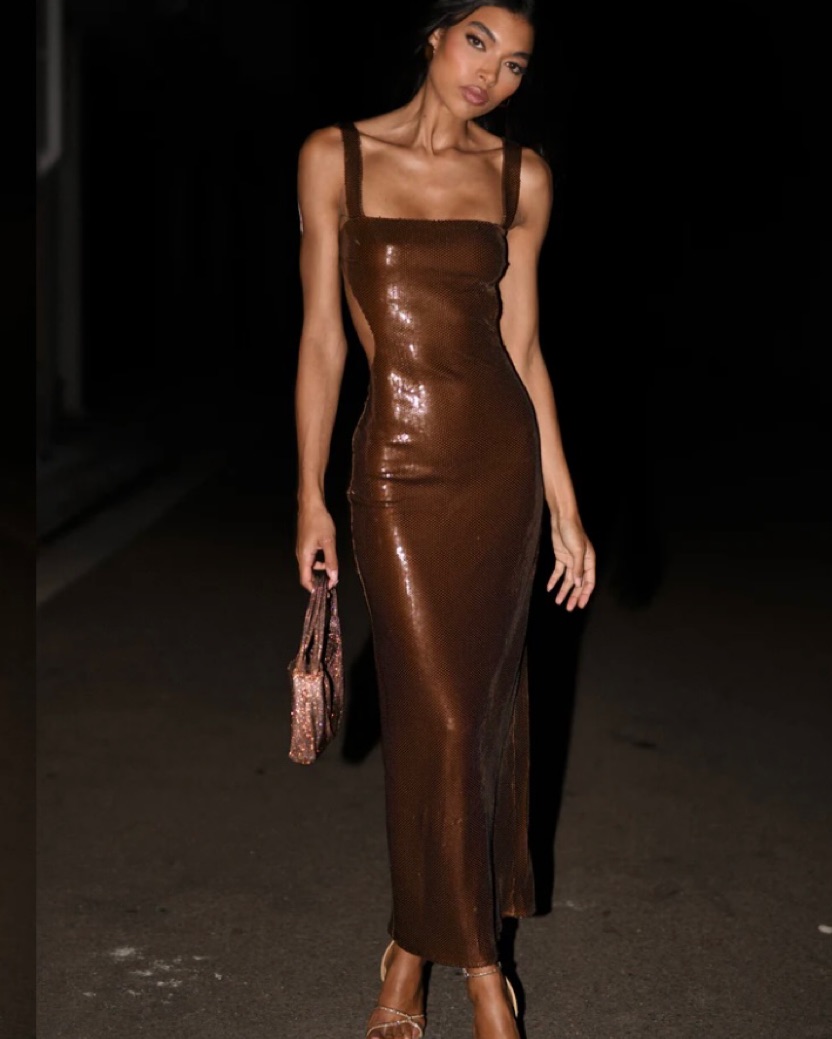 Meshki Sequin Cut Out Maxi Dress - Image 1