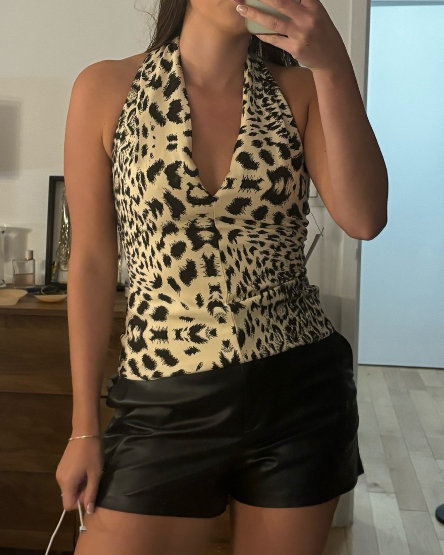 Animal Print Top - Image 1