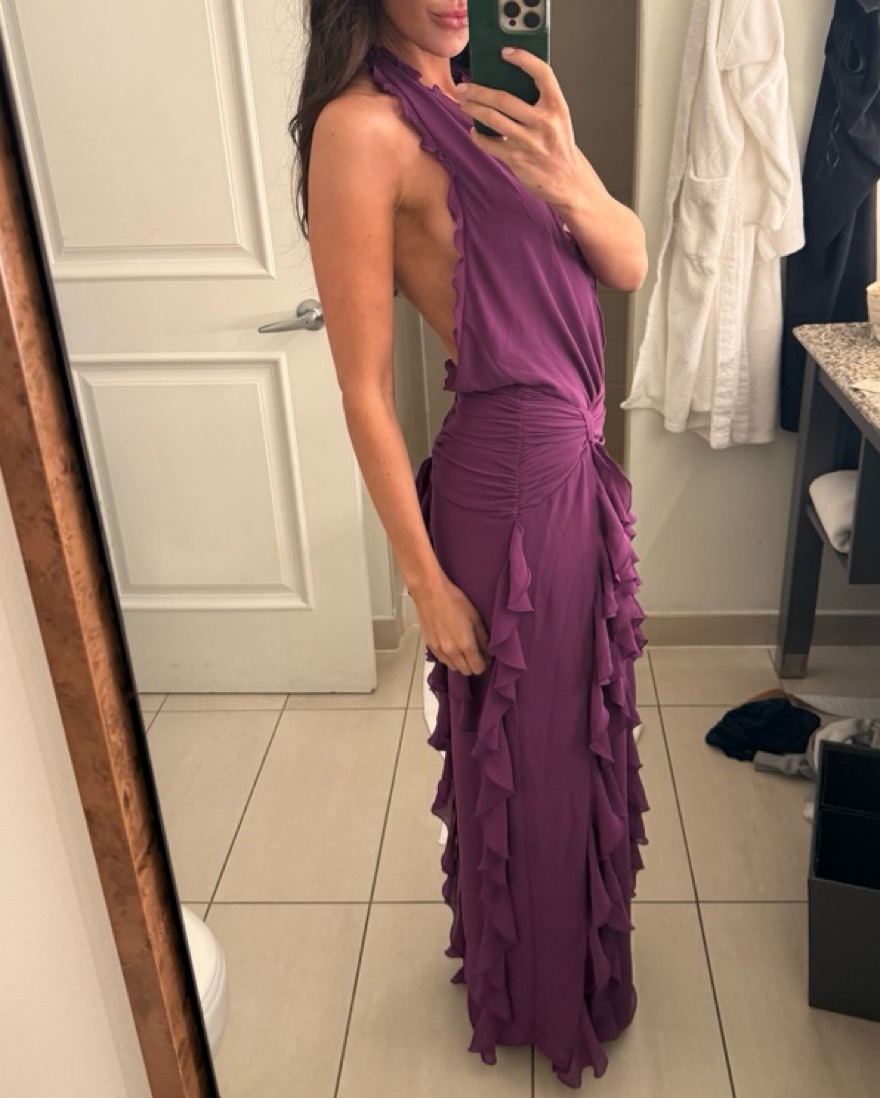 NBD Celenia Ruffle Maxi Dress by NBD - Pickle