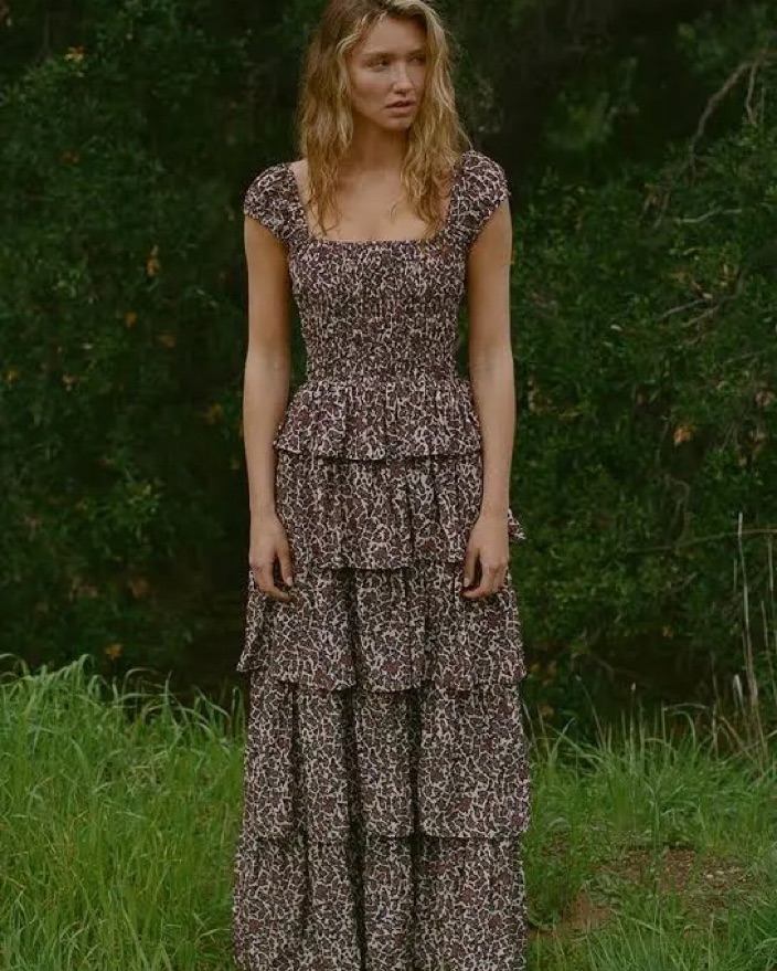 chinese dress ladies Petal & Pup Ciao Ruffles Maxi Dress