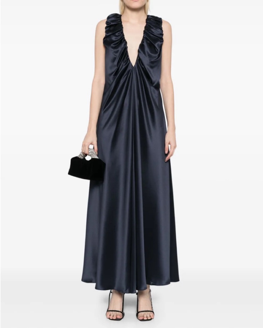 chinese dress ladies Daleson High Neck Maxi Dress in Black main image 0