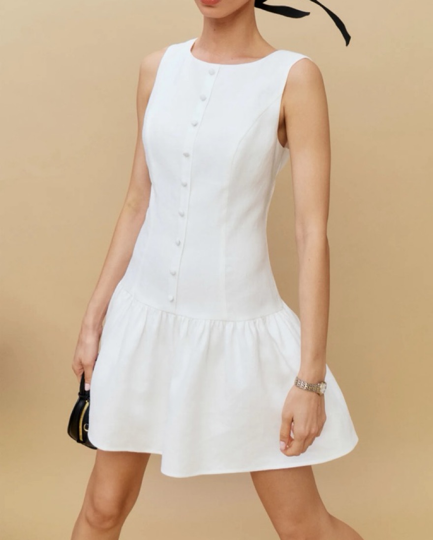 Reformation White Keoni Linen Dress by Reformation - Pickle