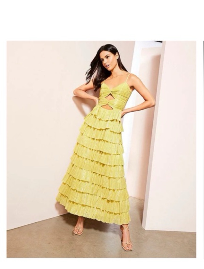 Gianni Bini Maxi Ruffle Dress by Gianni Bini - Pickle