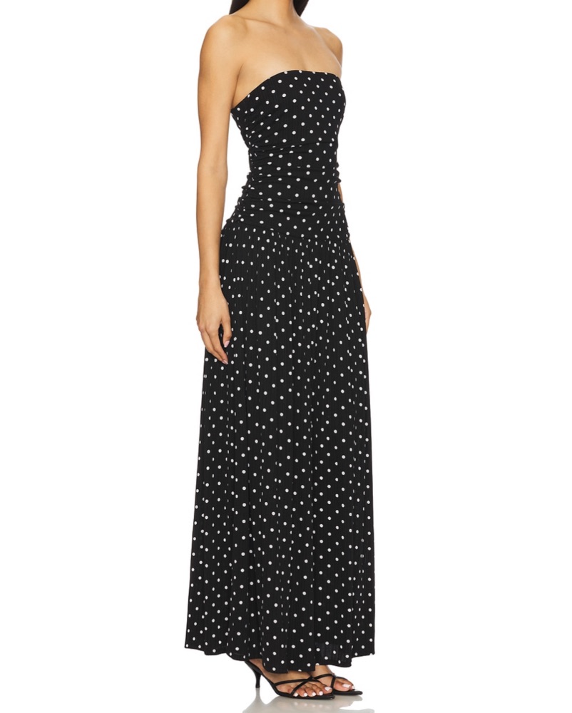 slim fit dress slacks Green Polka Dot Strappy Tailored Dress