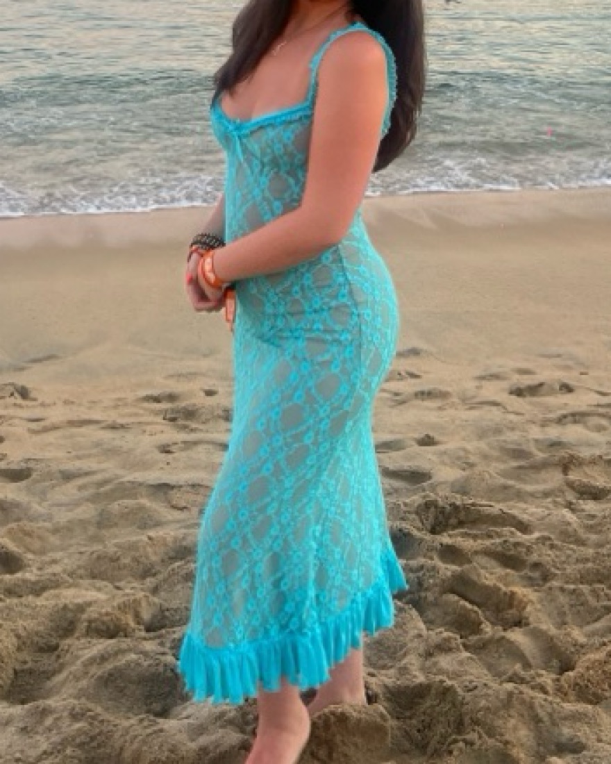 Blue Lace Tiger Mist Midi Dress by Tiger Mist - Pickle