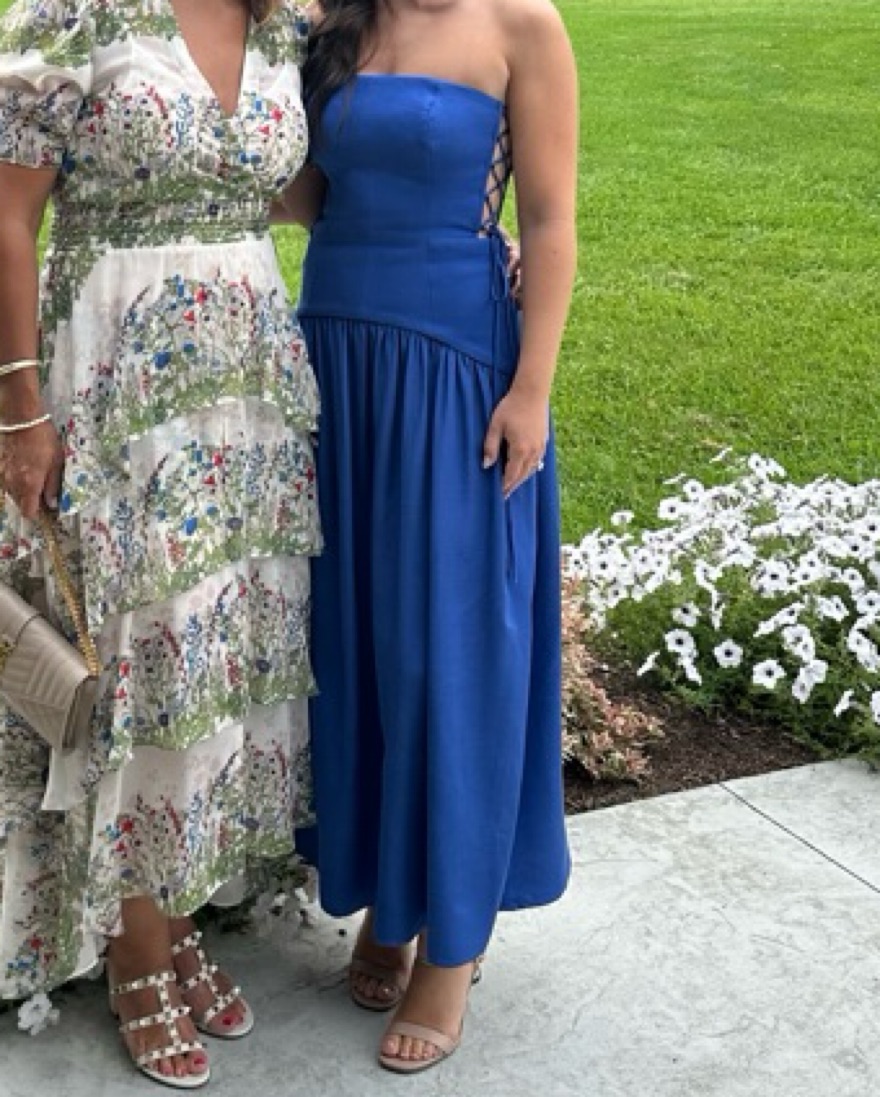 princess polly baby blue dress Shona Joy Tatum Gathered Maxi Dress main image 1