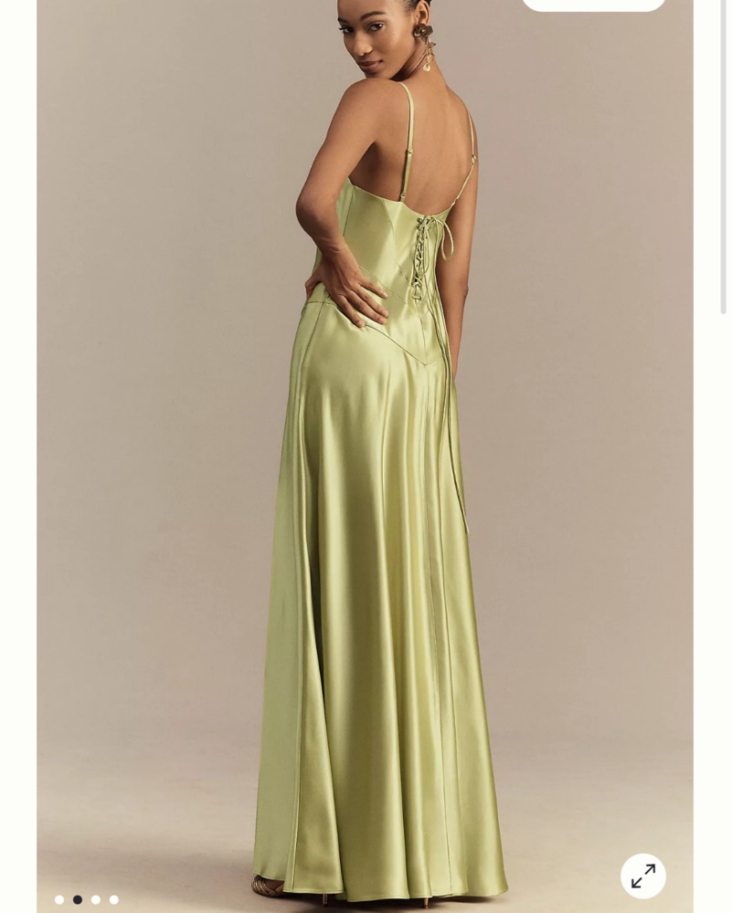 white christmas dresses Amoris T813 Elegantly Fitted Satin Gown with Queen Anne Neckline and Leg Slit Royal / S main image 0