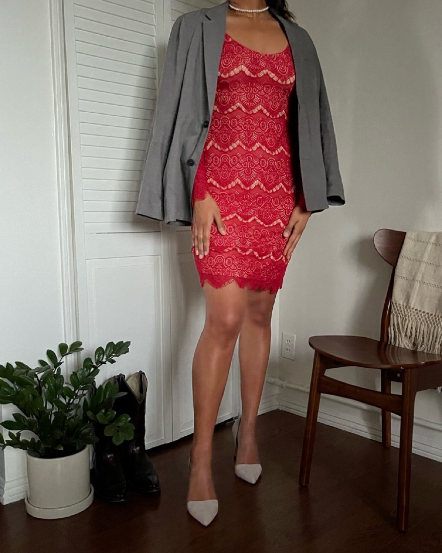 Red Lace Dress - Image 6