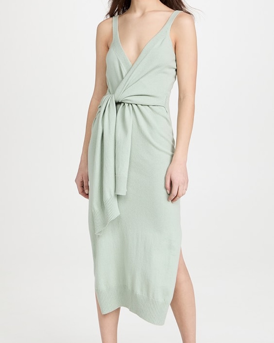 Jonathan Simkhai Green Wrap Dress - Image 1