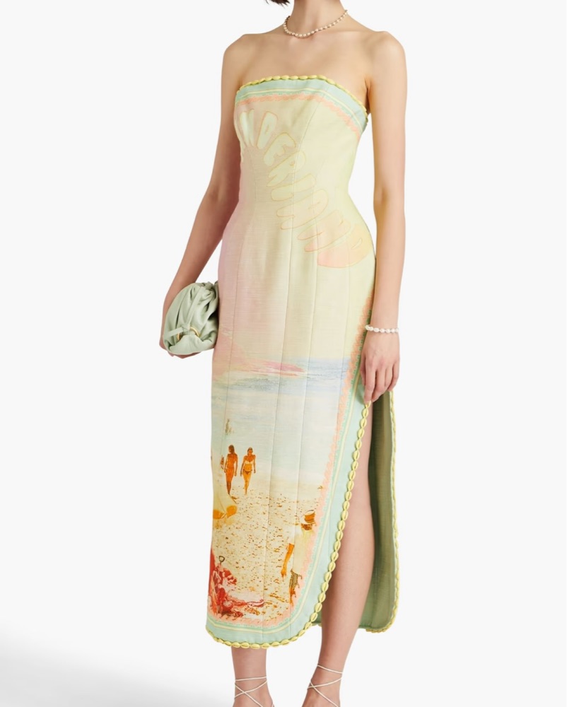 knee length dresses for ladies Zimmermann Coaster Structured Midi Dress size 3 / AU 14
