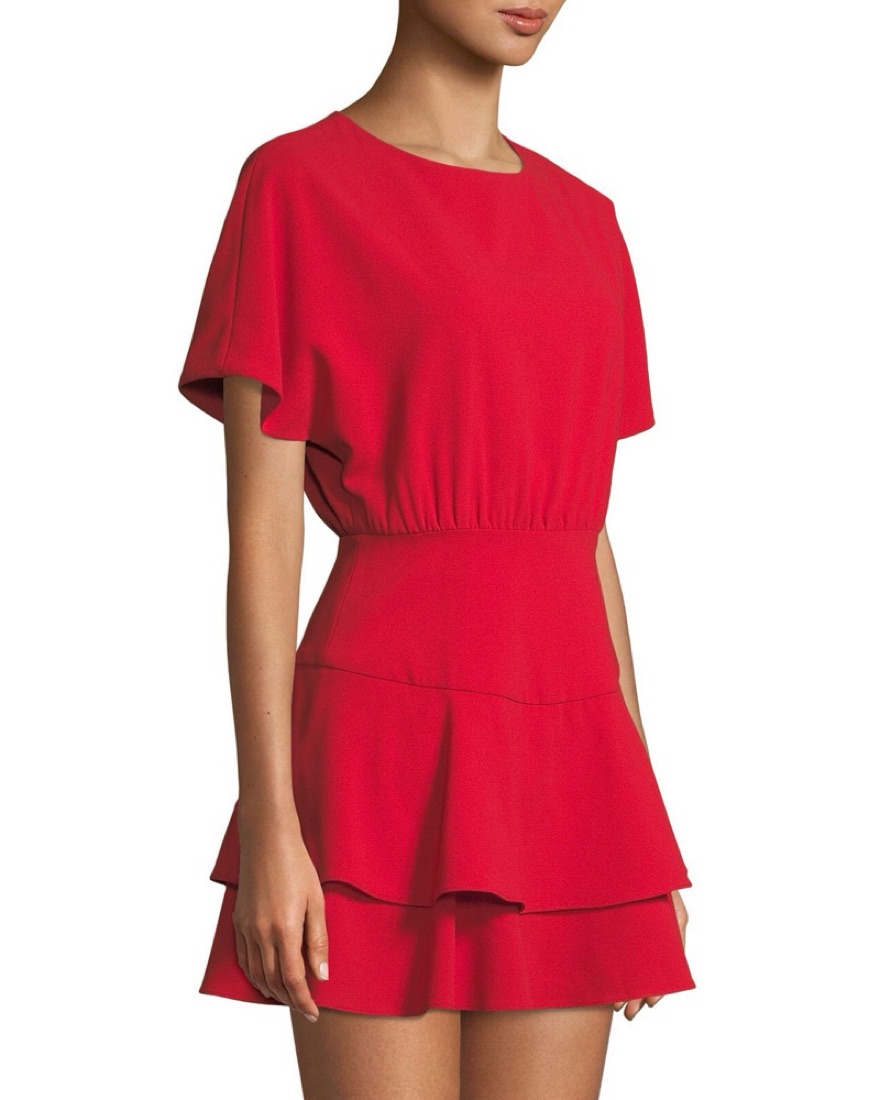 open lace back dress Alice + Olivia Katia Ruffled Lace Sheath Dress Size 4  Finds For You