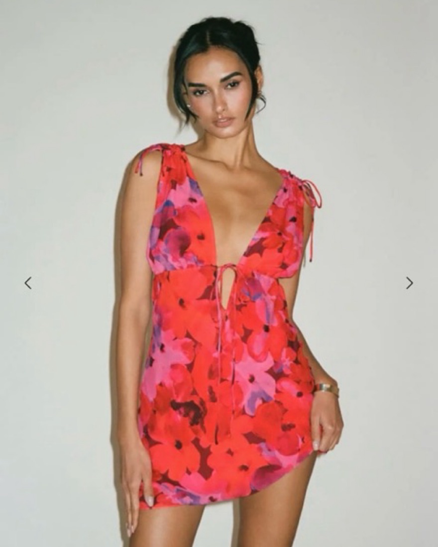 Rumored Paradise Mini Dress by Rumored - Pickle