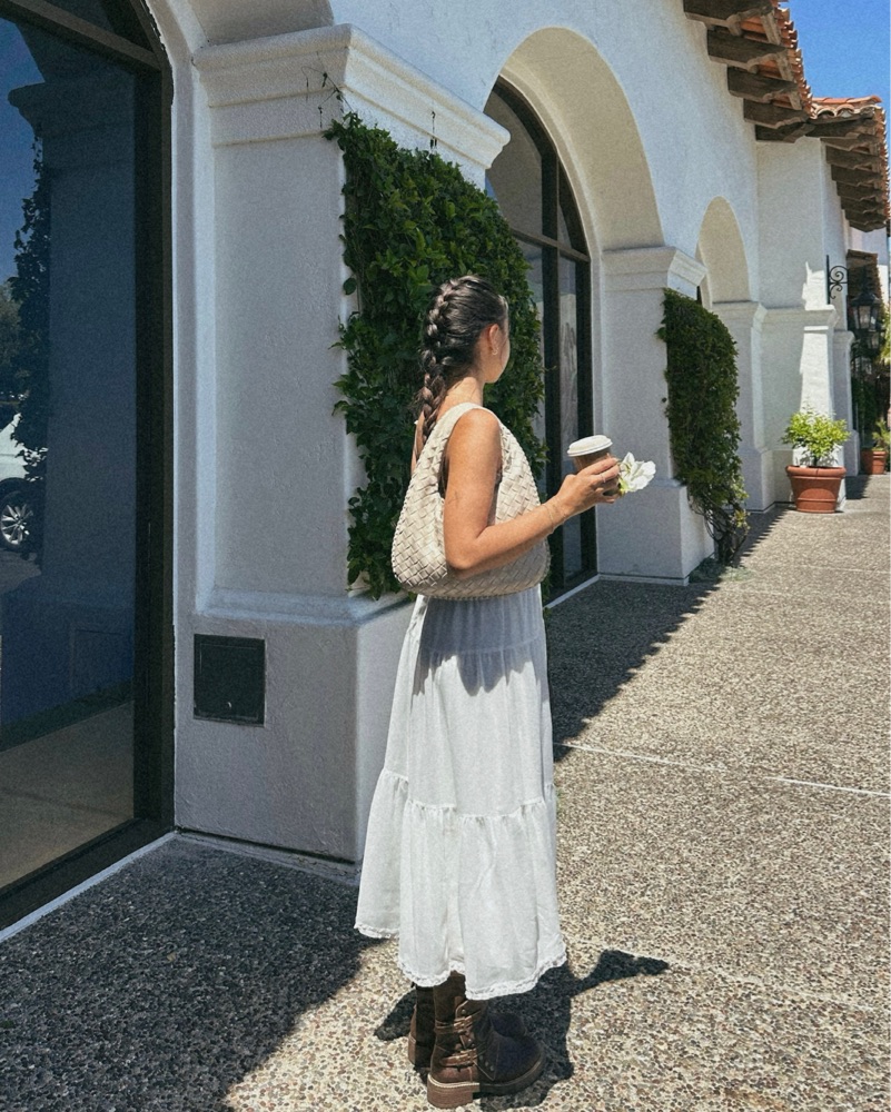 Elegant White Maxi Dress by Aritzia