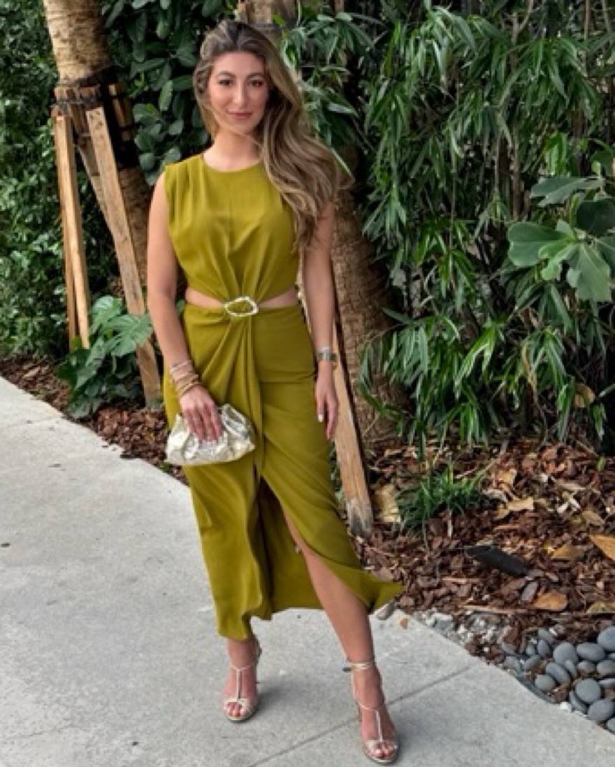 green emerald velvet dress Zara Midi Dress Green – Augustine main image 1