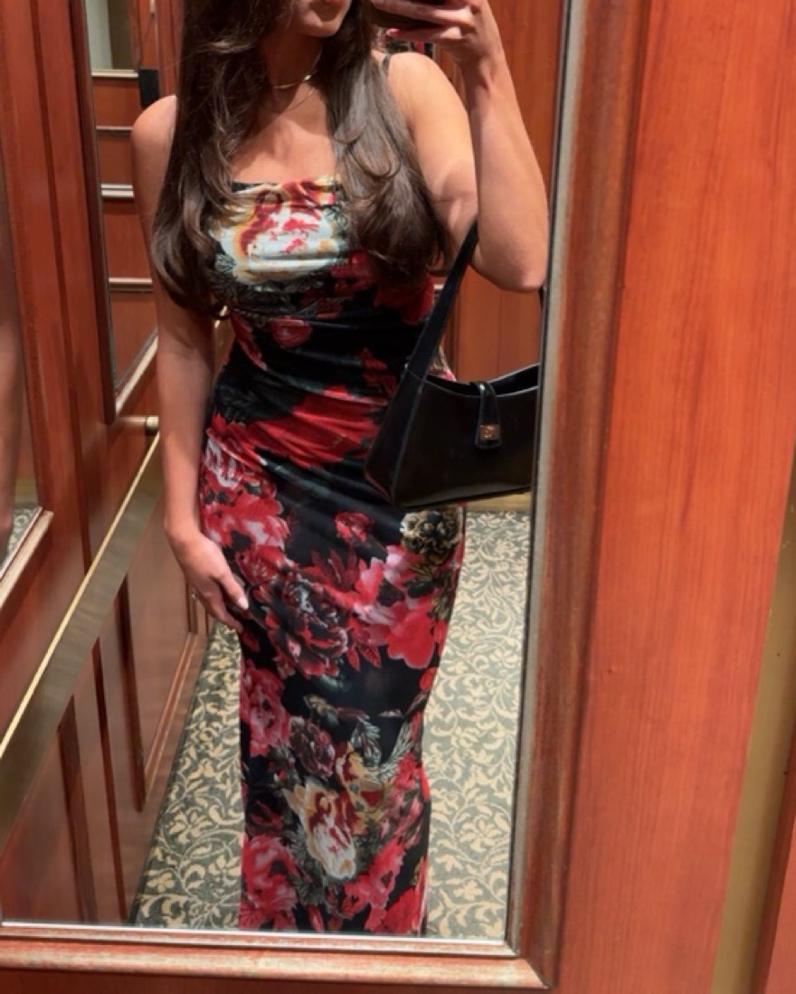 Revolve Red Floral Dress by Superdown - Pickle