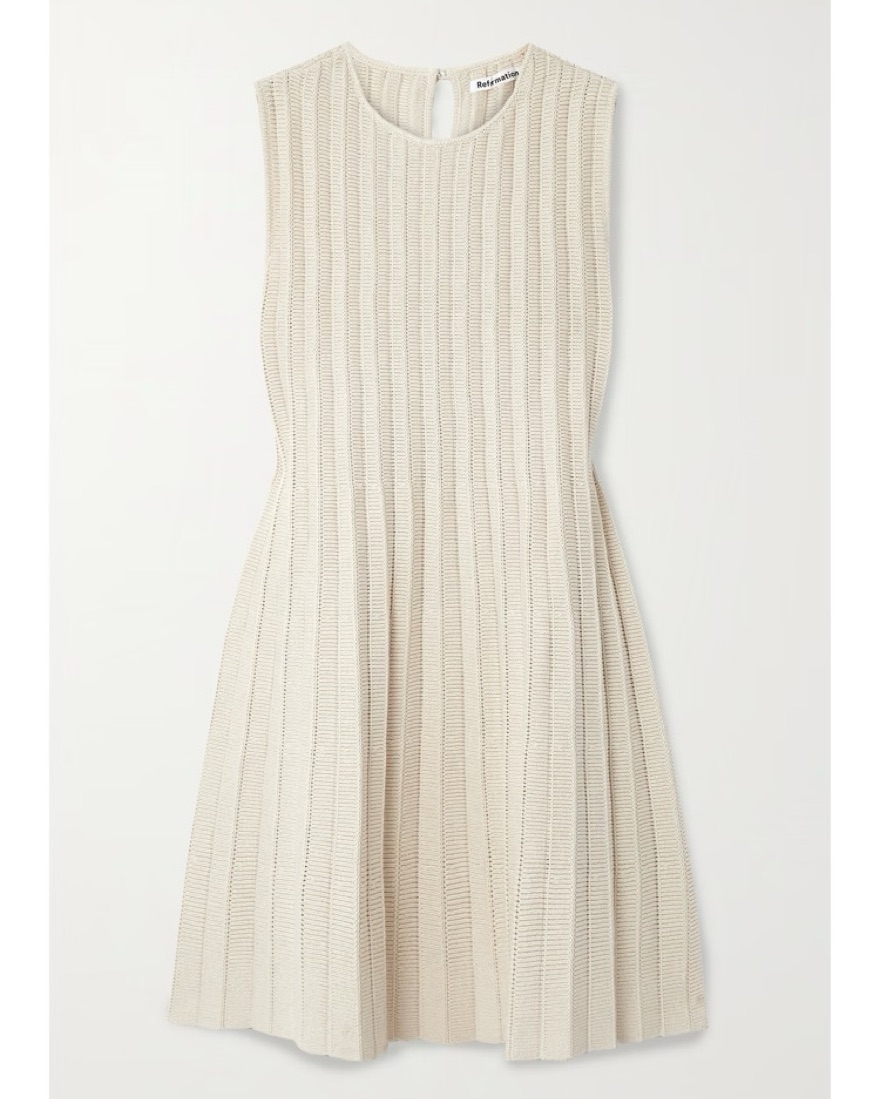 Reformation Ezra Pleated Sweater mini by Reformation - Pickle