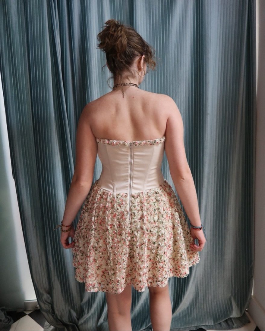 Betsey Johnson Strapless Flower Dress - Image 2