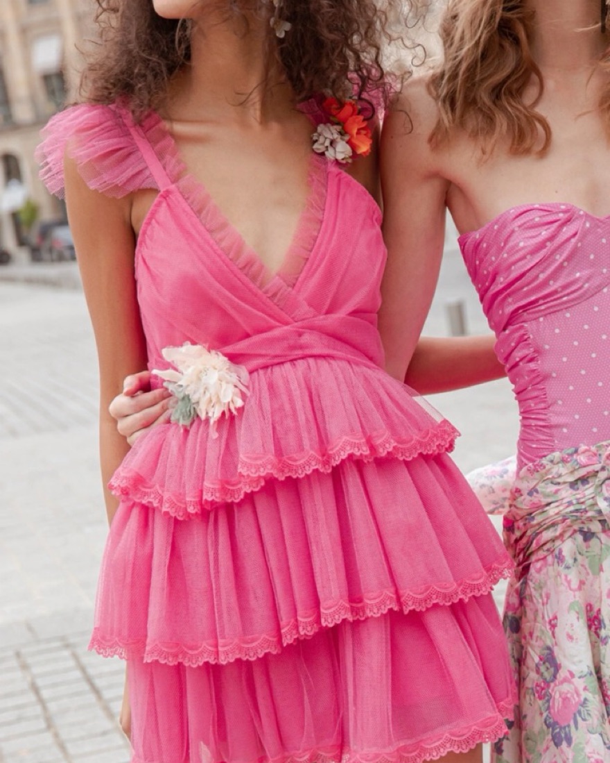 Hot Pink LoveShackFancy Dress by LoveShackFancy - Pickle