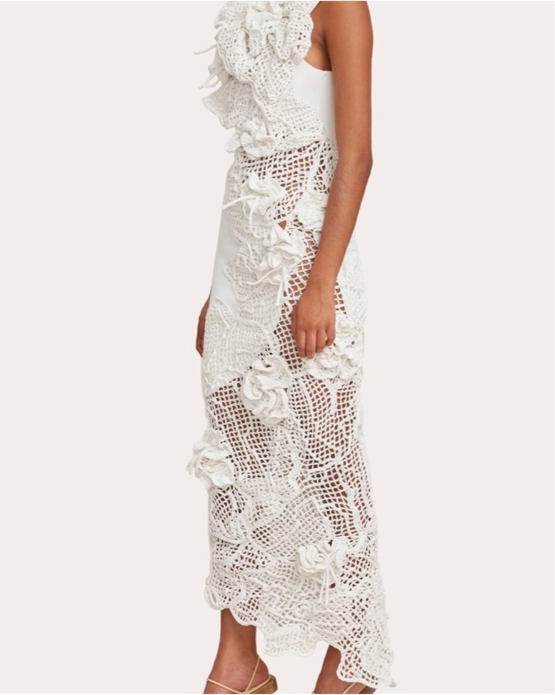 Cult Gaia Galla Crochet Maxi Dress by Cult Gaia - Pickle