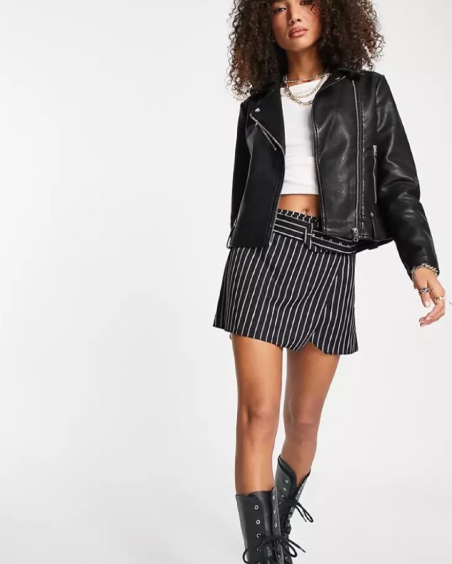 Topshop Black Leather Jacket - Image 2