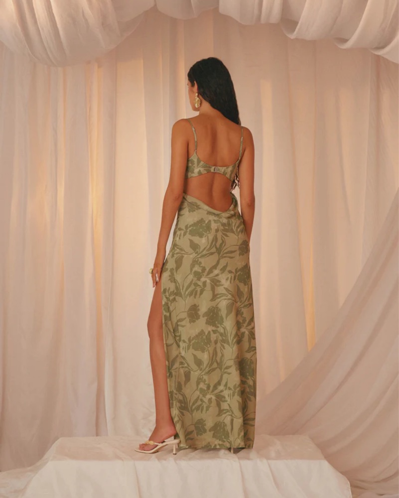 velvet maxi dresses Avec Les Filles Women's Asymmetric Drape Long Sleeves Maxi Dress - Chocolate Brown