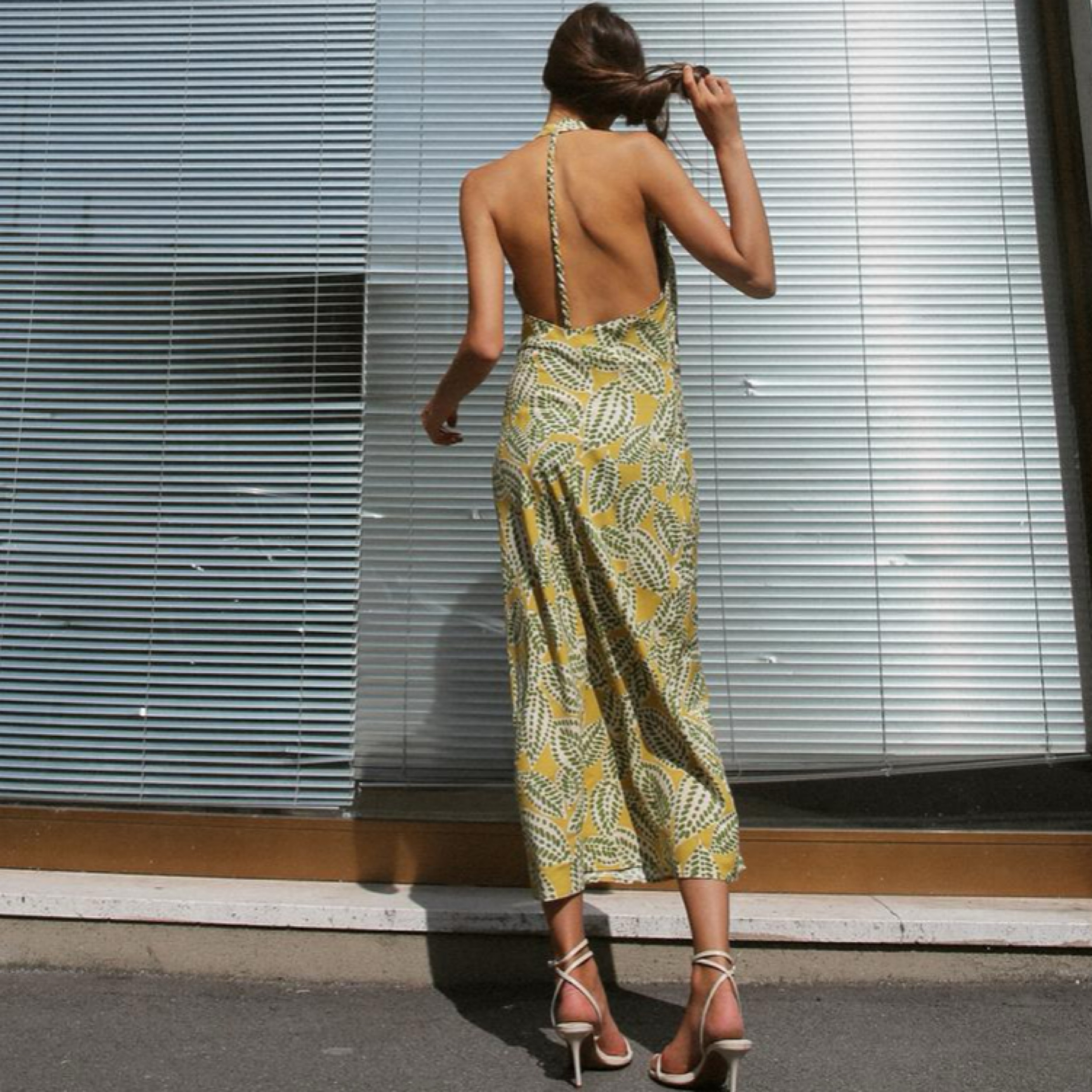 Zara Linen Dress by Zara - Pickle