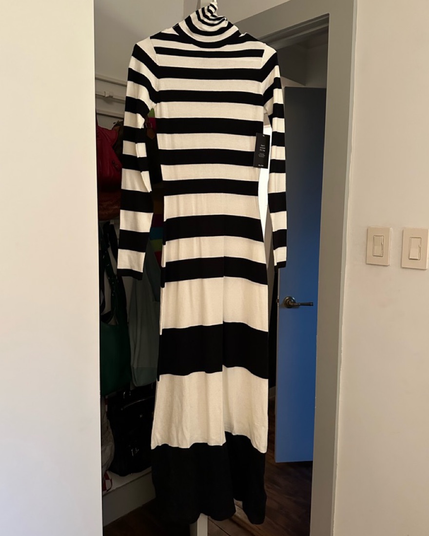 knee length dresses for ladies Naked Print Maxi Dress main image 0