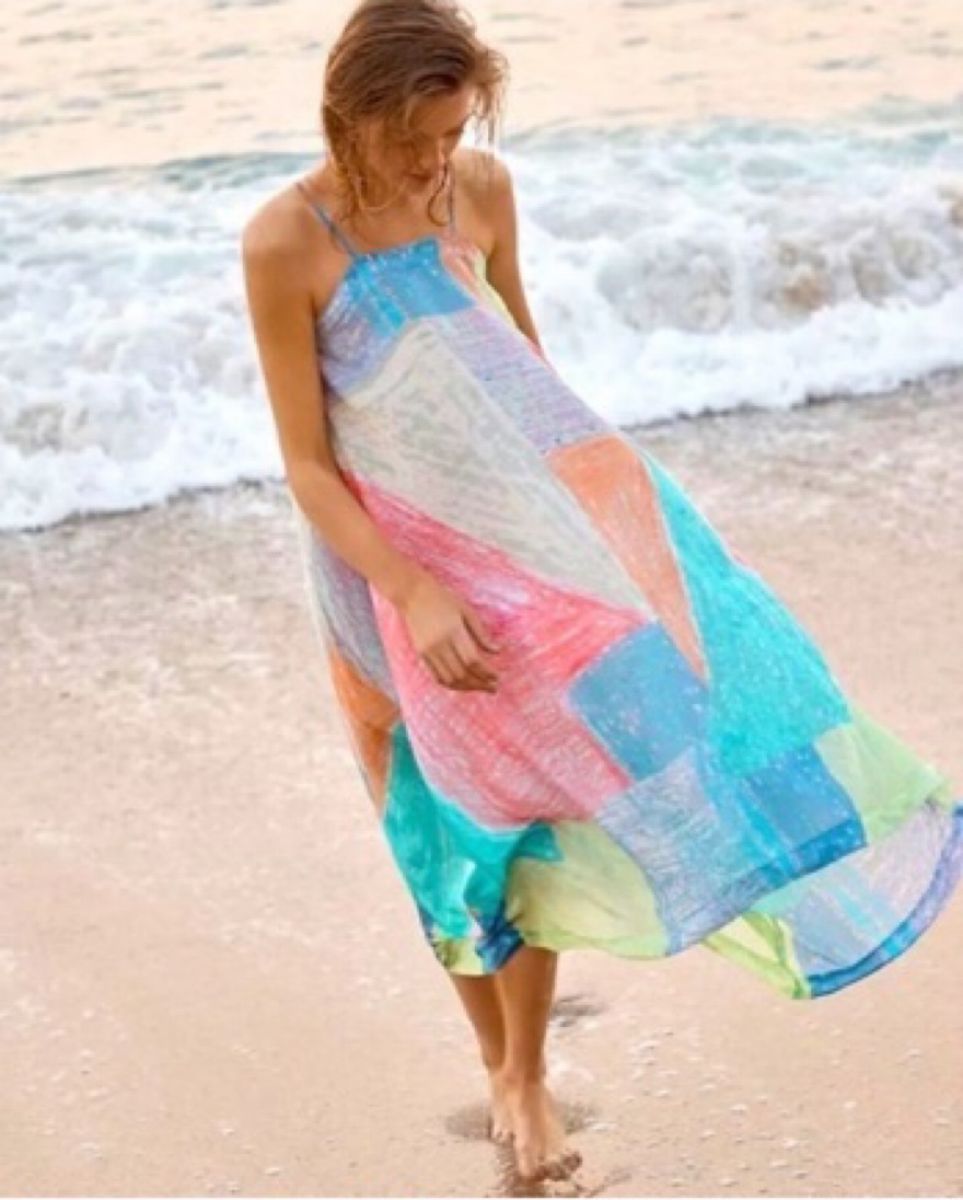 Anthro Lilka Watercolor Trapeze Dress - Image 1