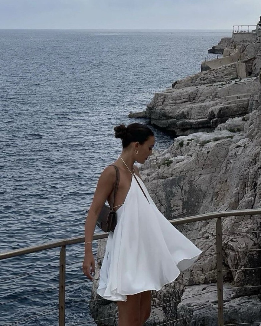 Attire The Studio Babydoll Dress White - Image 1