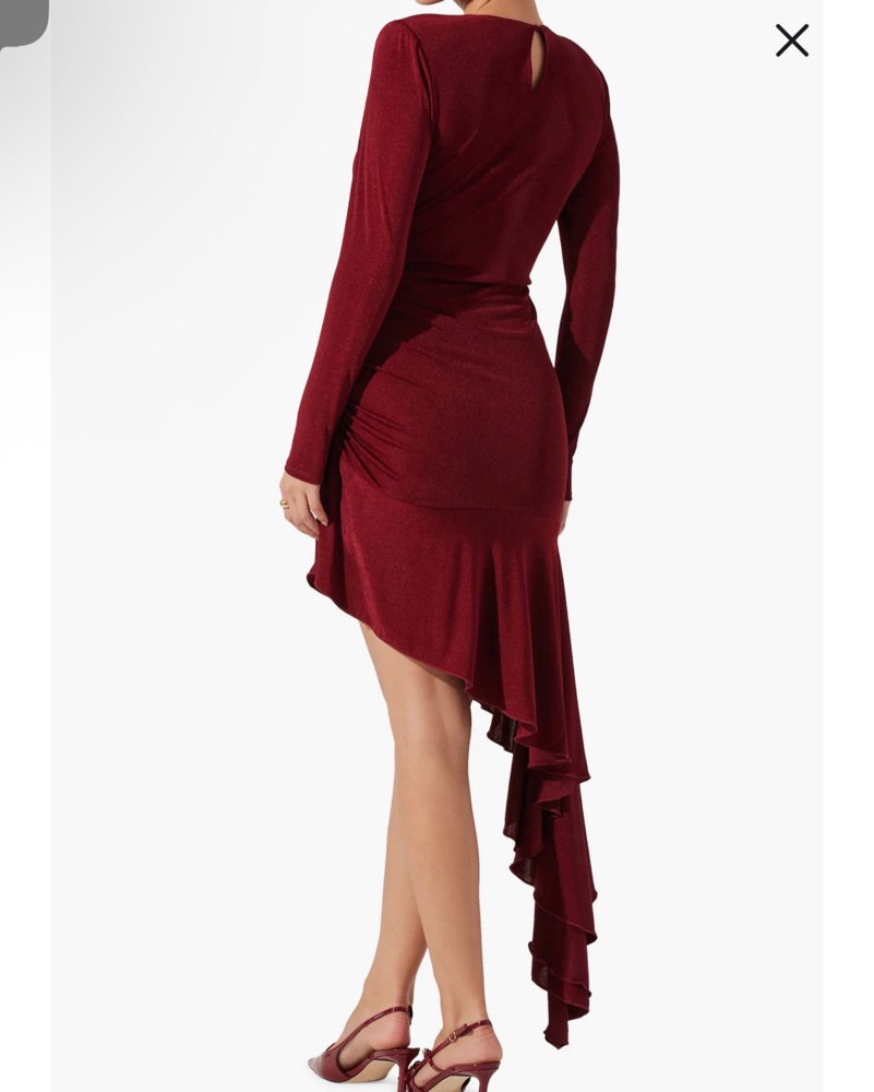 Red Long Sleeve Holiday Dress by ASTR the label - Pickle