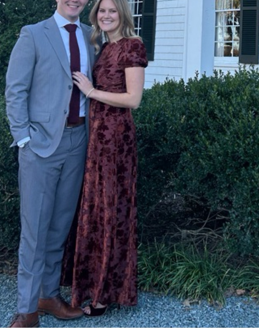 Tuckernuck Maroon Floral Velvet Dress by OPT - Pickle
