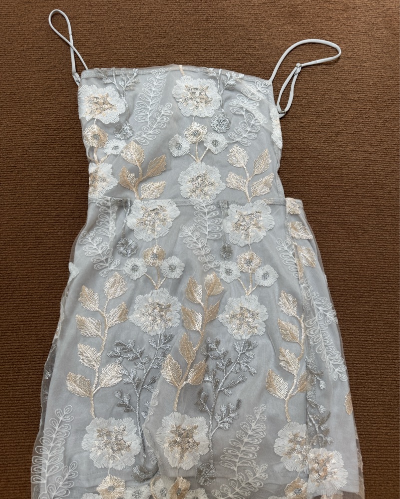 sachin and babi light blue dress Elowen Floral Embroidered Mini Dress - Blue 6