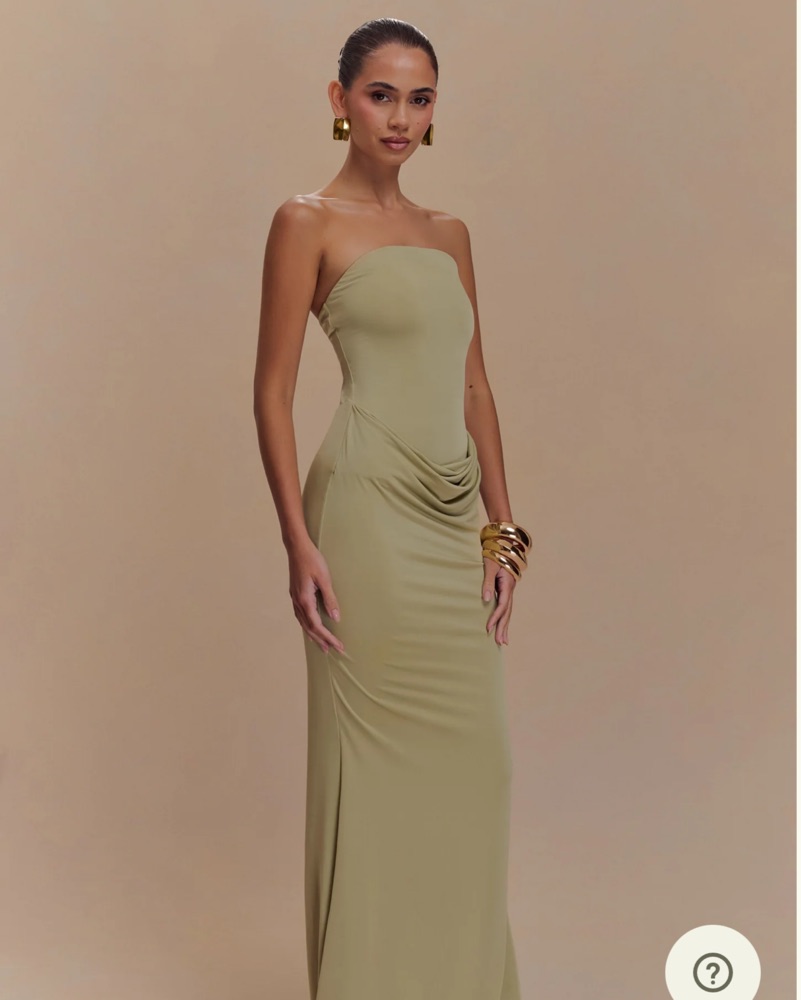 green emerald velvet dress Avery Long Sleeve Maxi Dress / Sage | Meshki main image 0