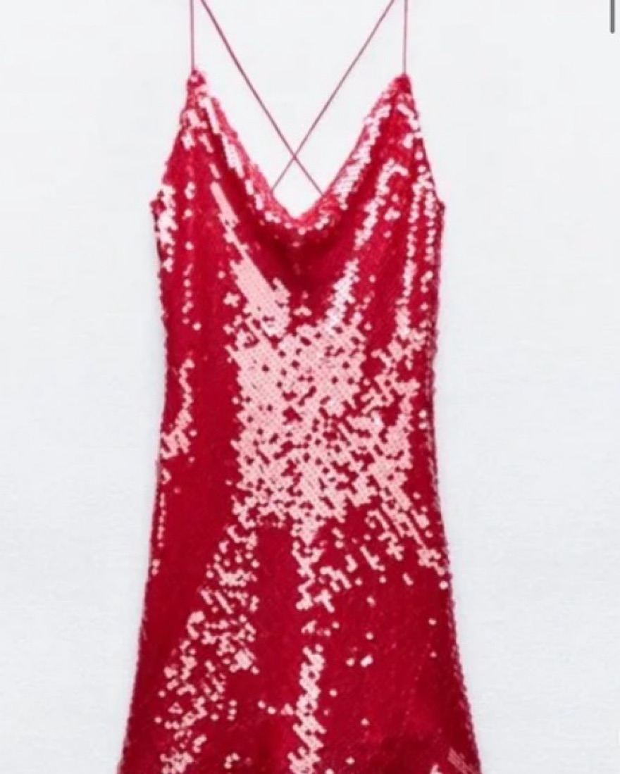 chinese dress ladies Zara Sequin Mini Dress main image 0