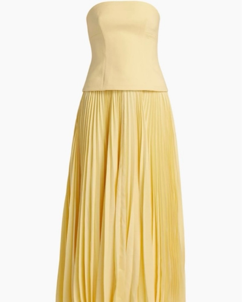 Acler Brayswick Pleated Strapless Dress by Acler - Pickle