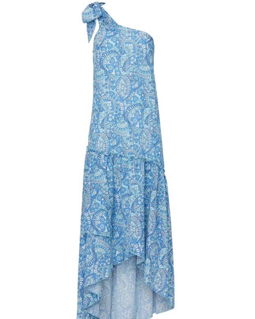 Paloma Blue Maxi Dress One Shoulder  - Image 4