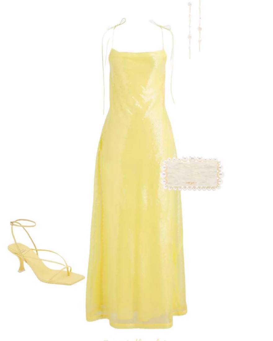 Anna October X J.Crew sequin slip dress by Anna October X J. Crew - Pickle