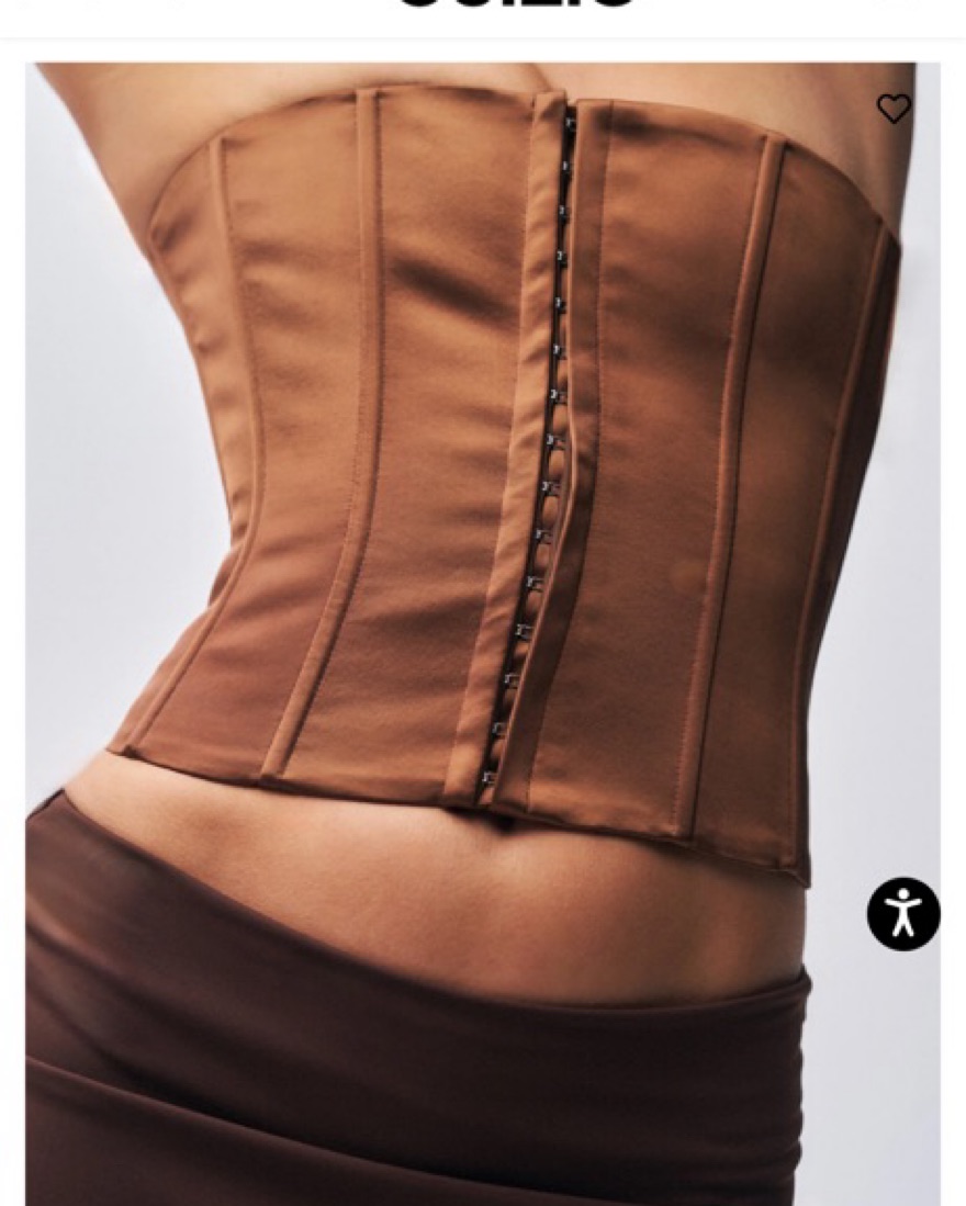 Danielle Guizio, Corset jaune transparent avec perles, taille S/M