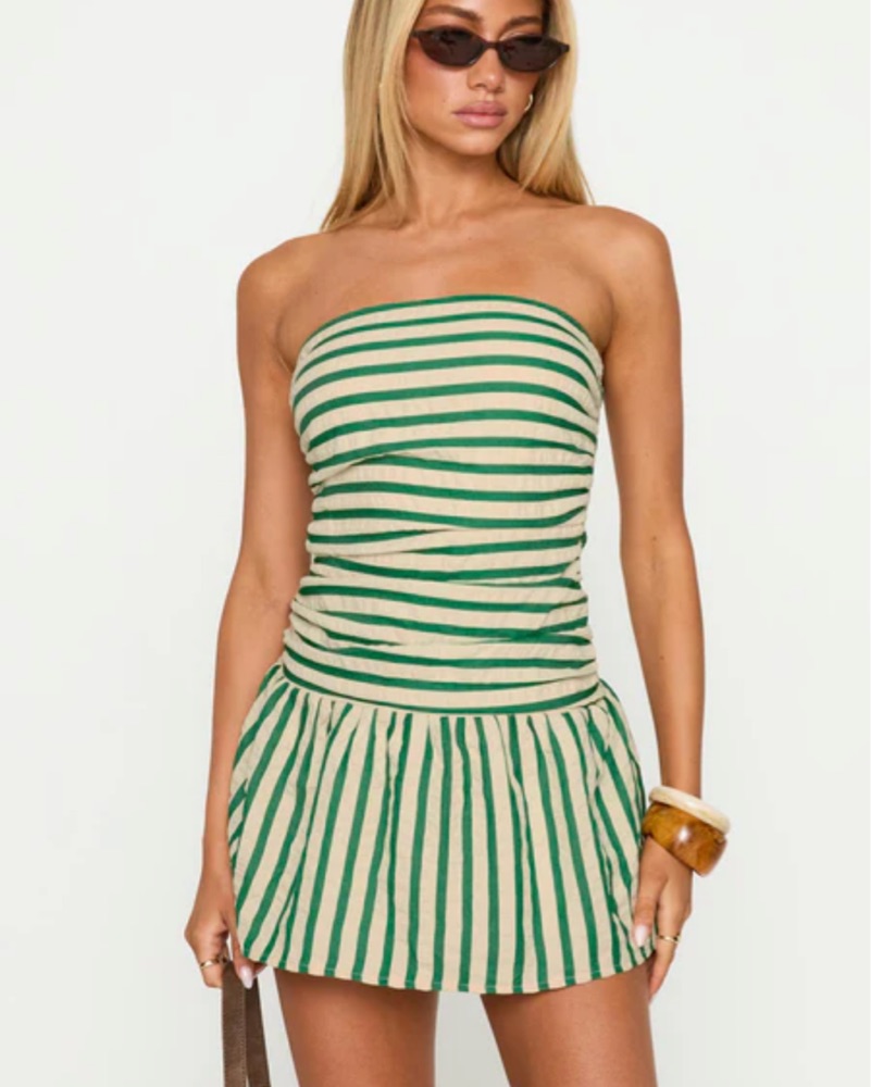 green emerald velvet dress Irena Strapless Mini Dress | Green | Womens