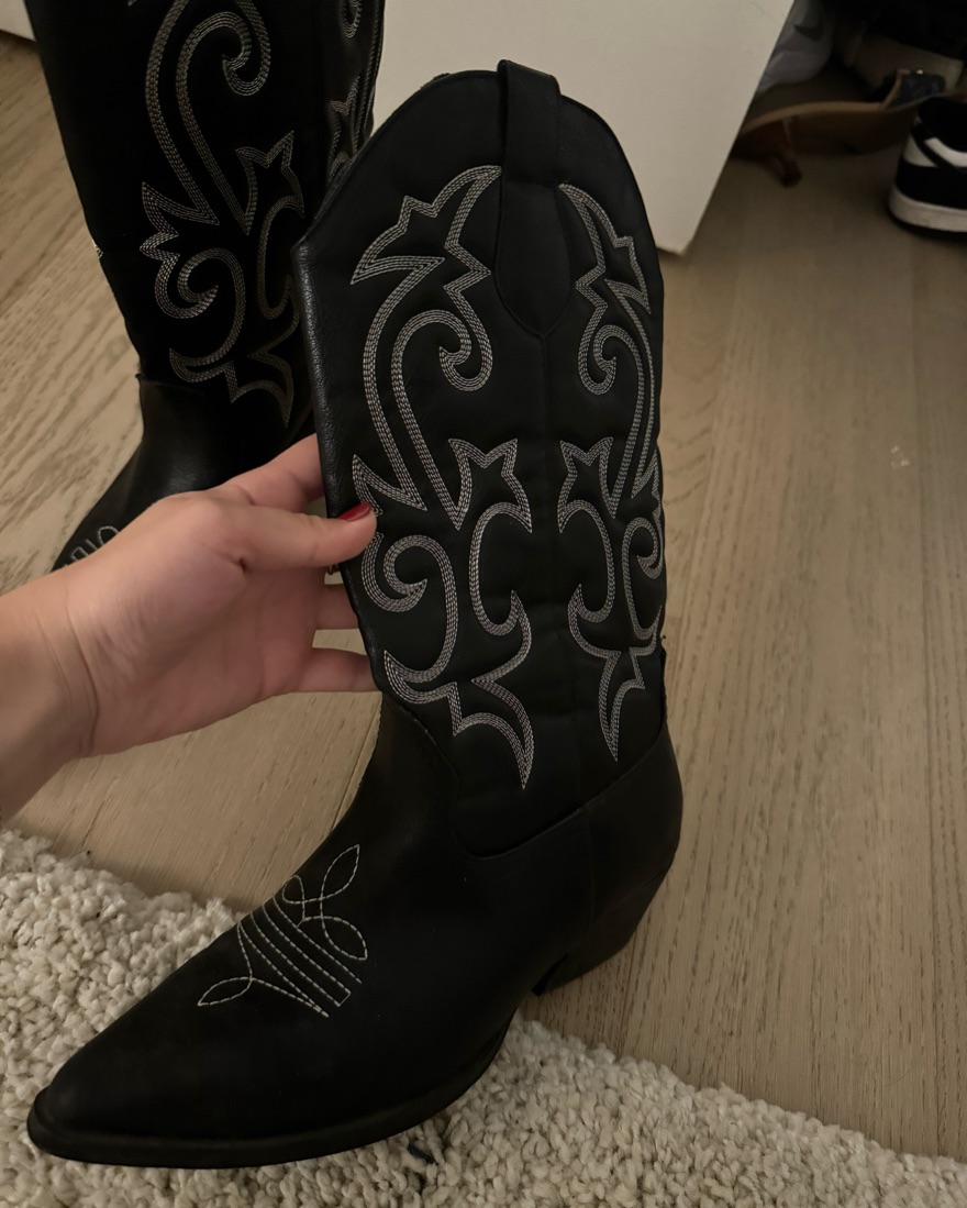 Black Cowboy Boots - Image 4